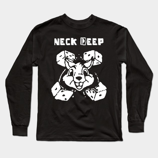 neck deep dice bunny Long Sleeve T-Shirt by doggo babushka